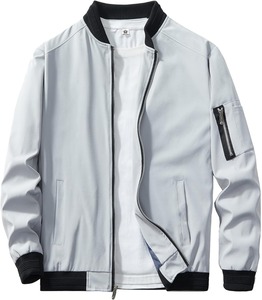 High Quality Men's Slim Fit <b>Pilot</b> Bomber <b>Jacket</b> with Zipper Casual Streetwear for Spring and Winter for Motorcycles - Product Image 1