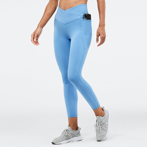 Ensemble de leggings de sport pour femmes, en spandex/polyester, pantalon de yoga, taille haute élastique, respirant, séchage rapide, grande taille - Product Image 2