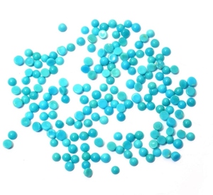 หินอัญมณีทรงหลวมขนาด8มม. สีฟ้าเทอร์คอยส์ทรงกลมปรับเทียบขนาด AAA + - Product Image 3