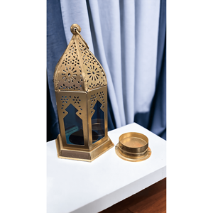 Vintage Antique Style 6 Height Metal <b>Lantern</b> Home Dcor Lighting <b>Tea</b> <b>Light</b> Candle Holder Indian Metal Crafts - Product Image 5