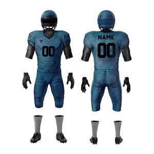 Conjunto de uniforme de fútbol americano profesional personalizado de alta calidad para adultos, camisetas de poliéster transpirables hechas en Pakistán - Product Image 3