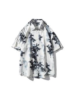 Chemise décontractée 2024, chemise à fleurs, style rétro américain, design personnalisé de haute qualité, tie-dye, manches courtes pour hommes - Product Image 3