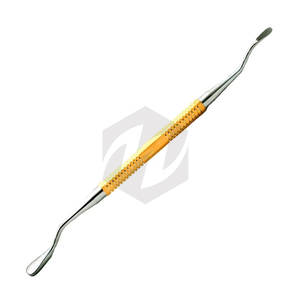 Lima de Hueso con Mango Dorado, Acero Inoxidable, Dientes de Hoja Afilados, Lima de Hueso Dental Oral, Lima de Hueso de Doble Extremo para Uso Profesional Dental - Product Image 2