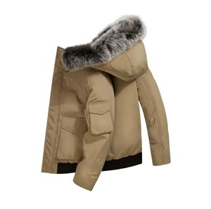 Chaqueta acolchada de invierno personalizada OEM para hombre, cuello levantado, acolchada, transpirable, de secado rápido, carcasa de nailon, logotipo frontal, estilo burbuja - Product Image 4