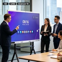 Pizarra Interactiva Inteligente Multitáctil 4K UHD de Gran Tamaño, 98-110 Pulgadas, para Educación, Enseñanza Escolar y Salas de Reuniones