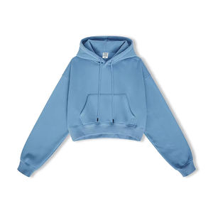 Sudadera Corta y Sudaderas de Tejido Grueso, Top Corto de Invierno, Sudaderas para Hombre, Personalizables, de Algodón, con Logotipo Frontal Extra Grande - Product Image 5