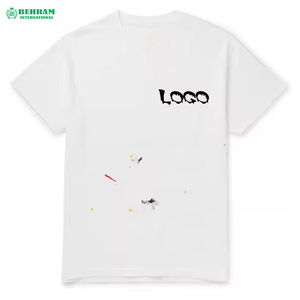 Camiseta de algodón/bambú para hombre, superventas, con bloques de color, corte holgado, cuello redondo, 260 g, peso pesado, ecológica, antipilling, de secado rápido - Product Image 5