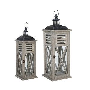 Luxury High Quality Metal <b>Lantern</b> Antique <b>Silver</b> Finish Candle Holder <b>Lantern</b> Set 2 Different Sizes with Custom Print Option - Product Image 1