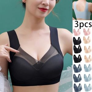 Bralette de sport sans couture grande taille confortable Sexy gilet sans anneau en acier empêche l'affaissement respirant motif solide Style Simple - Product Image 6