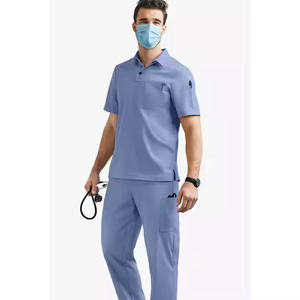 2025 bas quantité minimale de commande personnalisé couleur et conception hôpital gommage costume 4r hommes Top vente nouveau modèle hommes gommages en couleur unie gommages uniforme - Product Image 4