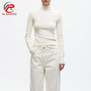 Womens Casual Winter Slim <b>Fit</b> Pullover High Turtleneck Ribs Knitted Sweater with Logo Solid Color Warm <b>Jumper</b> - Product Image 6