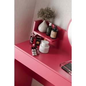 Modern Harmony Vanity Desk <b>Mirror</b> 1 Drawer <b>Dressing</b> <b>Table</b> Makeup Station Bedroom Furniture Minimalist Stylish Console Foldable - Product Image 4