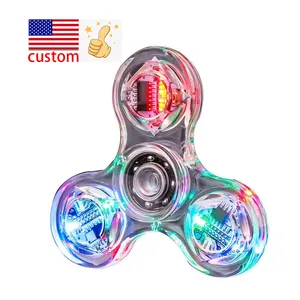 2023 Venda quente LED Luz Colorida Stress Relief Mão Fidget Spinner Brinquedo para Crianças