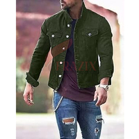 Veste en jean ample sur mesure pour homme, respirante, écologique, 100 % coton, avec logo frontal, manches longues, best-seller