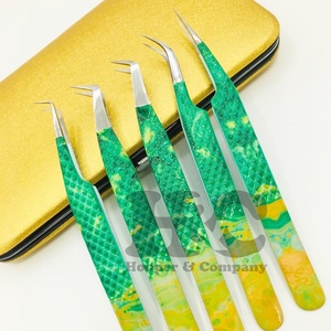 Nuevas pinzas Mink 2025 Pinzas de pestañas de acero inoxidable personalizadas Etiqueta privada para pinzas de extensión de pestañas - Product Image 1