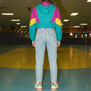 Vintage Style Winter Windbreaker Hoodie Custom Color Block 80s <b>90s</b> Retro Nylon Jacket Unisex Oversized <b>Streetwear</b> Sports - Product Image 2