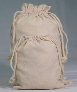 Bolsa con cordón de algodón ecológico y logotipo personalizado, bolsa práctica de lona fácil de llevar para el polvo, almacenamiento pequeño reutilizable con diseño de moda - Product Image 1