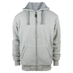 Alta calidad Heavyweight Thermal 100% algodón Hombres Zip-up Hoodie Street Style Cropped Zip Hoodie Basics algodón mezclado - Product Image 5