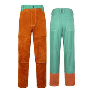 ชุดเชื่อมหนังวัวกันไฟเสื้อแจ็กเก็ตกางเกงใส่ทำงานแบบมืออาชีพปรับแต่งสีได้สำหรับช่างเชื่อม - Product Image 4