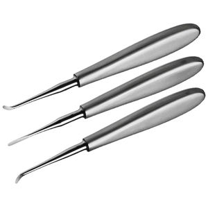 Ensemble de 3 Élévateurs de Chirurgie Dentaire Apicale Manuels en Acier Inoxydable, Ensemble d'Instruments, Base de Sécurité ISO13485, Instruments Chirurgicaux CE - Product Image 1