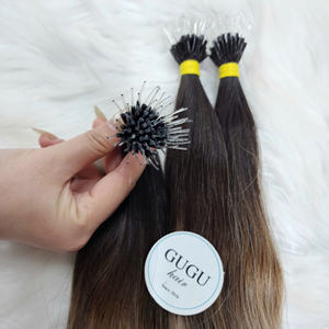 Extensiones de Cabello Humano Virgen Vietnamita con Punta Nano, Ondulado Natural, Color con Mechas, Paquete de 100 Gramos - Product Image 2