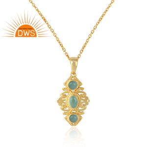 สร้อยคอจี้พลอยแควอตซ์เคลเซโดนีชุบทองคำ 18K เงินแท้สเตอร์ลิง ดีไซน์ทันสมัยปี 2026 จากผู้ผลิตเครื่องประดับเดมิไฟน์ - Product Image 2