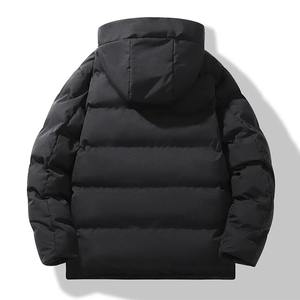 Casual O-cuello en relieve estilo de los hombres de invierno chaqueta acolchada cierre de cremallera tela de lona teñido liso con servicio OEM disponible - Product Image 6