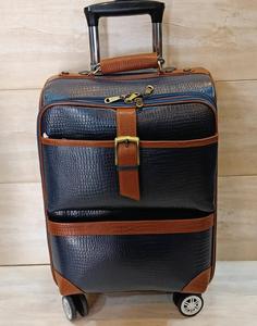 Maleta de Viaje con Ruedas y Cadena, de Cuero Genuino de la Mejor Calidad, Moderna, con Cierre Abierto, Unisex, Gran Capacidad, Ligera - Product Image 2