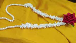 Rose Pearl Wedding Welcome Mala Swaagat Mala pour Shaadi Milni et tenue de mariage comprenant des styles punjabi. - Product Image 5