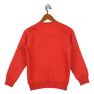 Sudadera de cuello redondo de algodón de diseñador para hombres y mujeres Sudaderas con capucha de talla grande con logotipo bordado Colección de invierno en rojo - Product Image 4