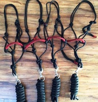 Cuerda de nailon trenzada personalizada para caballos, halter, silla de montar inglesa, equipo ecuestre cómodo y lavable para carreras de caballos