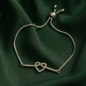 NOVAMART Fine Zarkan Infinity Heart Charm <b>Bracelet</b> Vintage Silver Stainless Steel <b>Copper</b> Geometric Religious Style Gift for Occa - Product Image 1