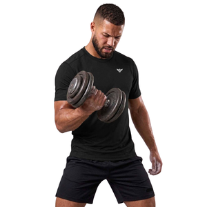 Camiseta Deportiva de Alto Rendimiento para Hombre, Cuello Redondo, Manga Corta, para Gimnasio, Entrenamiento, Running, Ejercicio, Fitness, Ropa Deportiva, Secado Rápido - Product Image 3
