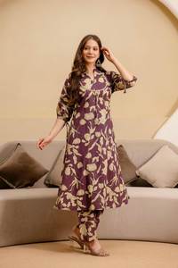 Premium COD Set de diseñador exclusivo hermoso algodón moderno fiesta Kurta con pantalones - Product Image 5