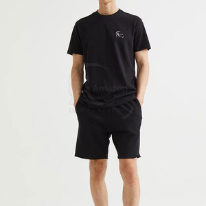 เสื้อยืดและกางเกงขาสั้นผู้ชายทรงเข้ารูป 100% ผ้าฝ้าย ชุดเสื้อยืดแขนสั้นและกางเกงขาสั้น สำหรับขายออนไลน์ - Product Image 2