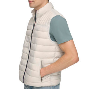 Chaleco Acolchado Informal de Lona Ligera con Logotipo Personalizado para Hombre, Color Sólido, Ropa de Abrigo de Invierno - Product Image 3