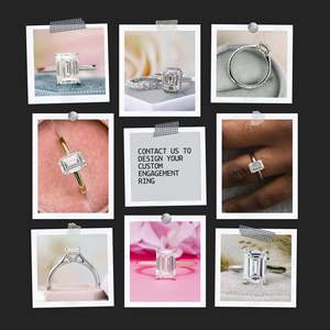 แหวนหมั้นเพชรสำหรับห้องแล็บ3.20ct ได้รับการรับรองจากเจ้าหญิง IGI Def VVS มรกต - Product Image 5