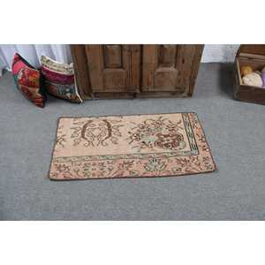 Tapis turc vintage, tapis de 1,6 x 3,3 pieds, petit tapis persan brun - Product Image 3