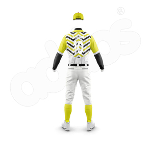 Uniformes Deportivos de Béisbol y Sóftbol Unisex, Colores Personalizados, Blanco, Negro, Amarillo, Transpirables, de Secado Rápido, 100% Poliéster Sublimado - Product Image 5