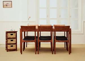 Chaise de salle à manger en bois massif noyer, mobilier de maison moderne de luxe - Product Image 6