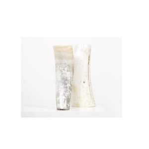 Florero de cuerno de búfalo de diseño con soporte de madera Pulido Color negro natural al mejor precio Venta caliente - Product Image 3