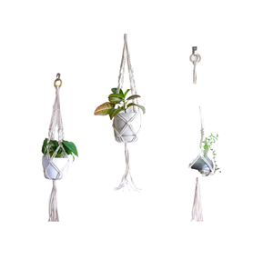 Jardinières en macramé de conception supérieure avec anneau décoration de jardin en plein air décoration de la maison la plus exigeante pots de fleurs suspendus - Product Image 5