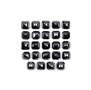 強化されたブラックエメラルドカットインドでの天然ルースアースミンドダイアモンド輸出 - Product Image 4