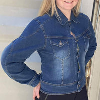 Veste en jean pour femme, fermeture à boutons, personnalisable, légère, élégante, respirante, qualité supérieure, best-seller