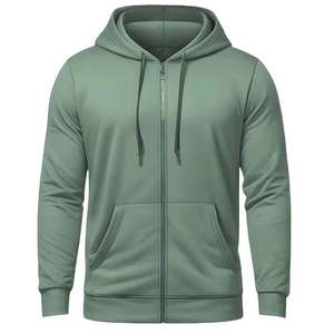 Sweats à capuche respirants pour hommes Sweatshirts Polyester OEM Service Design Custom Zip up à manches longues Streetwear Casual Man Hoodies - Product Image 3