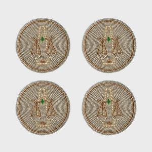 Posavasos Bordados con Intrincados Diseños de Cuentas de Semillas para Restaurantes, Cafeterías, Posavasos Artesanales Promocionales con Cuentas - Product Image 3