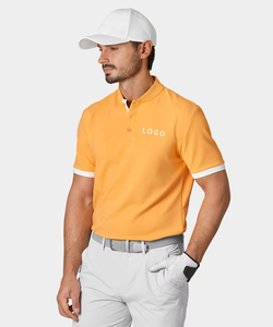 Custom Embroidered Polo Golf <b>Shirt</b> Polyester Spandex Performance Custom Sublimation Quick Dry <b>Collarless</b> Golf <b>Shirt</b> for <b>Men</b> 2025 - Product Image 1