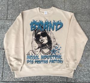 Venta al por mayor 100% algodón 450gsm suéter alta calidad hombres sudaderas impresión bordado personalizado Jumper - Product Image 1