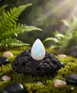 Piedras Preciosas Curativas Naturales, Piedra de Luna Azul, Cristal de Piedra de Luna Blanca Natural de Alta Calidad, Piedras de Cristal, Piedra de Palma de Cristal - Product Image 5