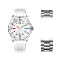 Montre intelligente compacte AURORA en acier inoxydable unisexe, cadran à quartz, verre saphir, aiguilles, design élégant et luxueux, usage quotidien, 42 mm